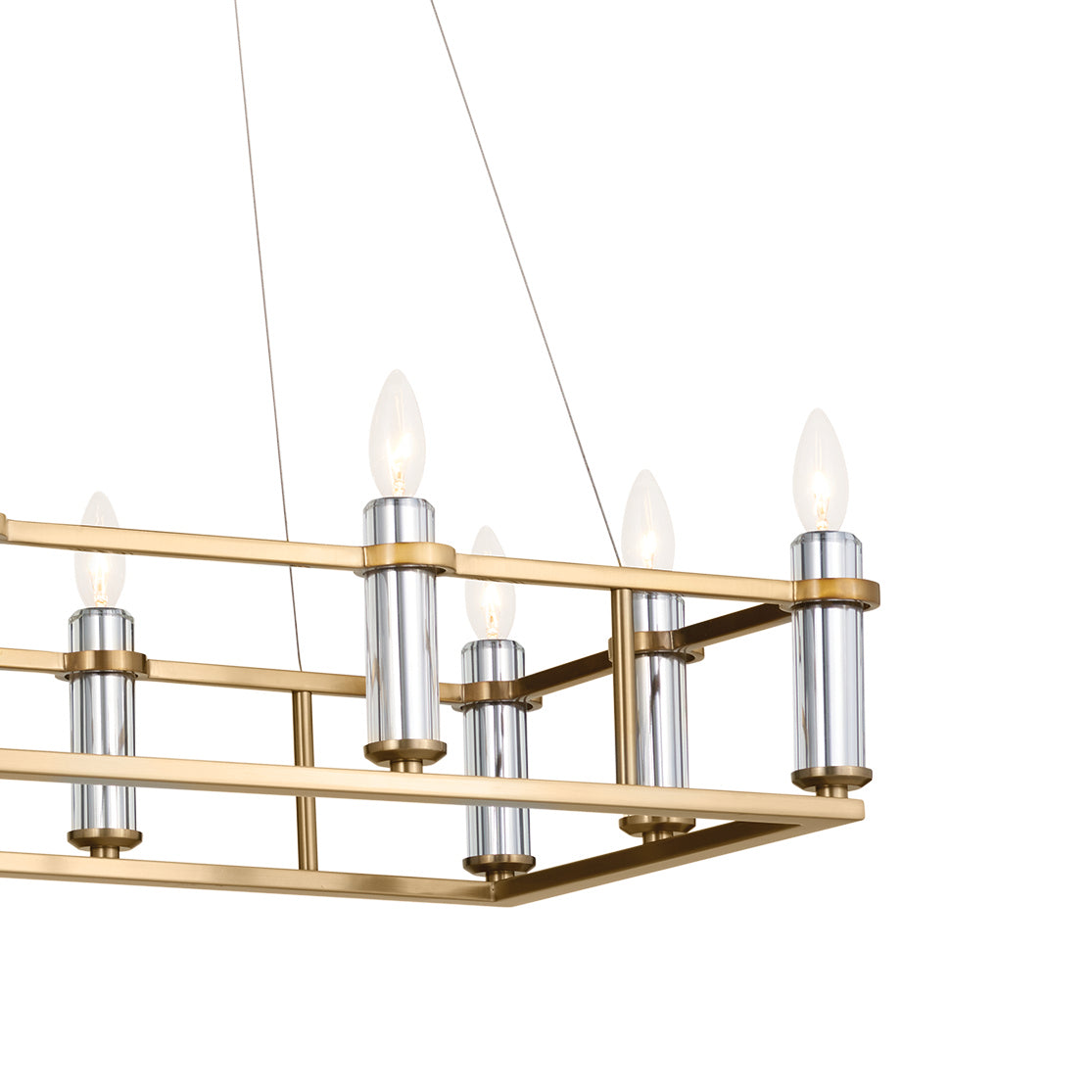 Kichler - 52492BNB - 12 Light Linear Chandelier - Rosalind - Brushed Natural Brass