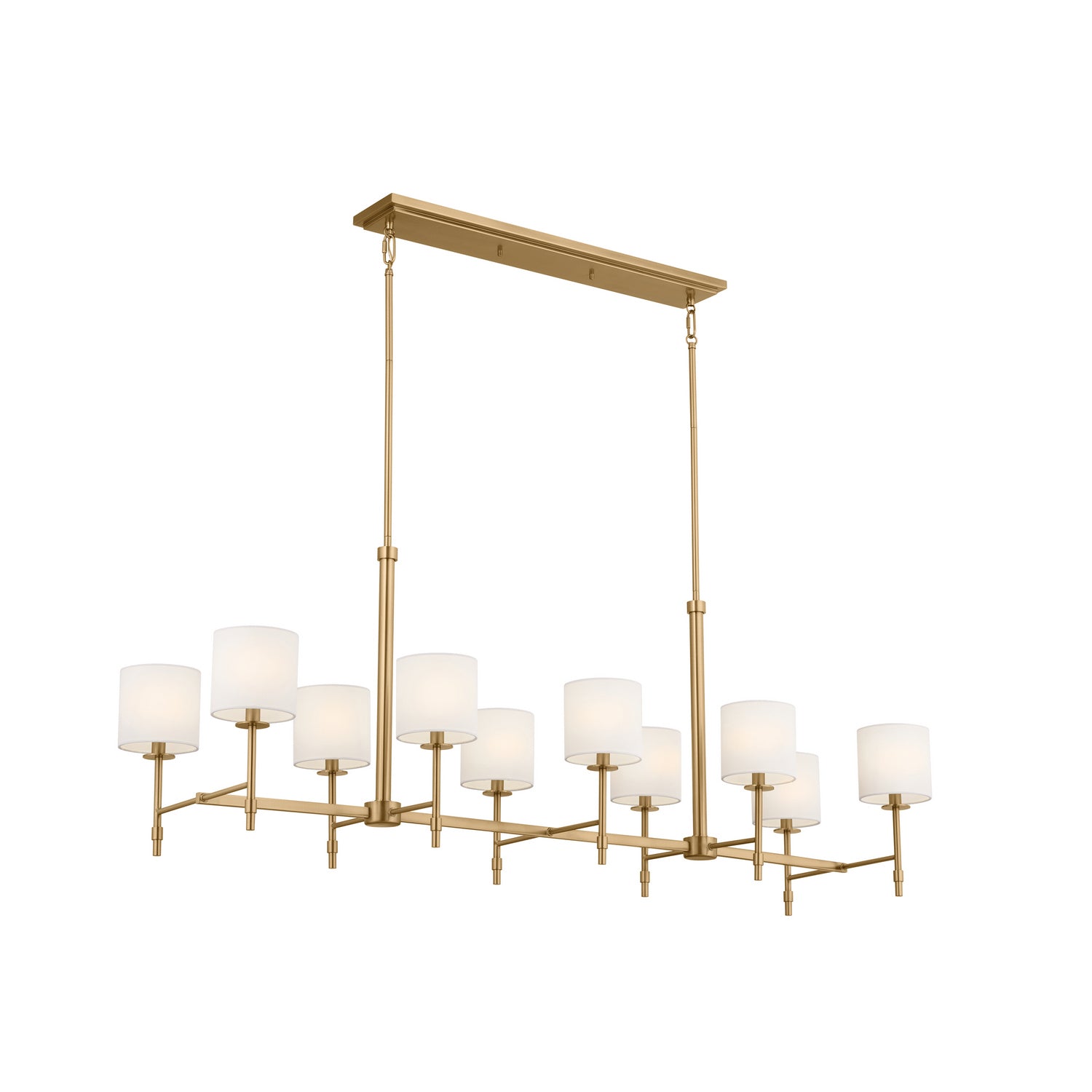 Kichler - 52503BNB - Ten Light Linear Chandelier - Ali - Brushed Natural Brass