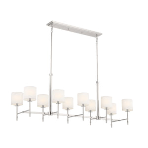 Kichler - 52503PN - Ten Light Linear Chandelier - Ali - Polished Nickel