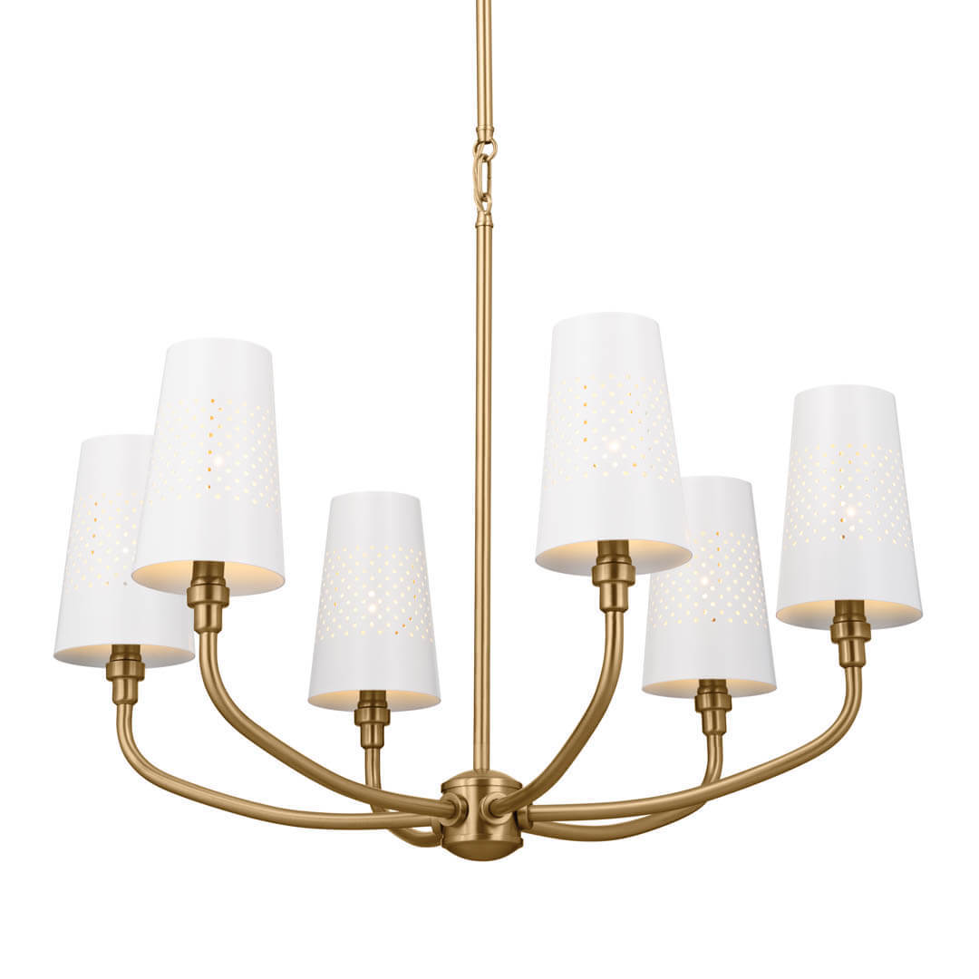Kichler - 52508BNB - Six Light Chandelier - Adeena - Brushed Natural Brass