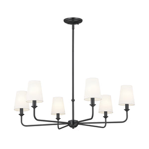 Kichler - 52516BK - Six Light Chandelier - Pallas - Black