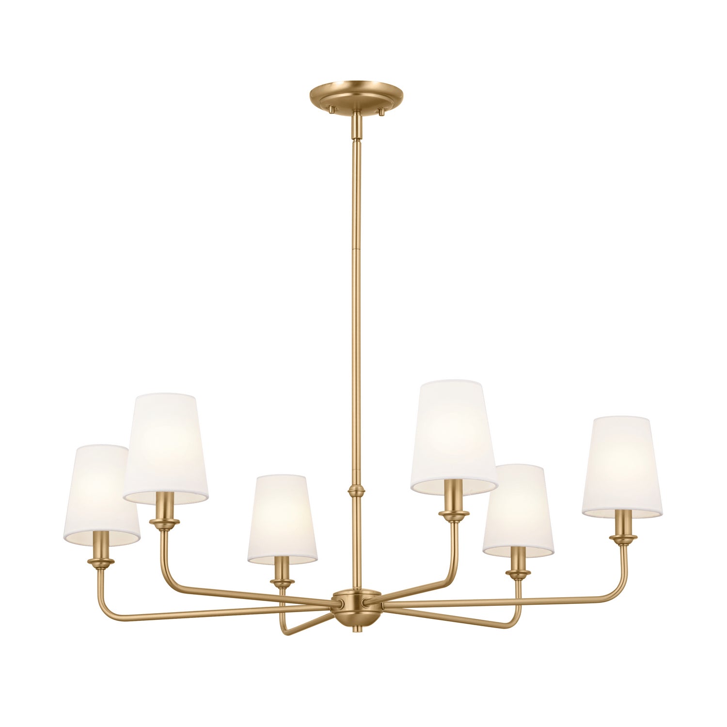 Kichler - 52516BNB - Six Light Chandelier - Pallas - Brushed Natural Brass