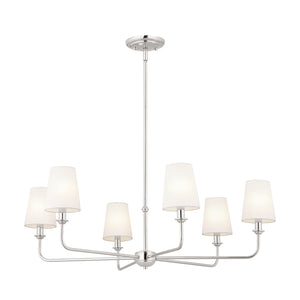 Kichler - 52516PN - Six Light Chandelier - Pallas - Polished Nickel