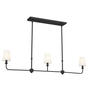 Kichler - 52519BK - Three Light Linear Chandelier - Pallas - Black