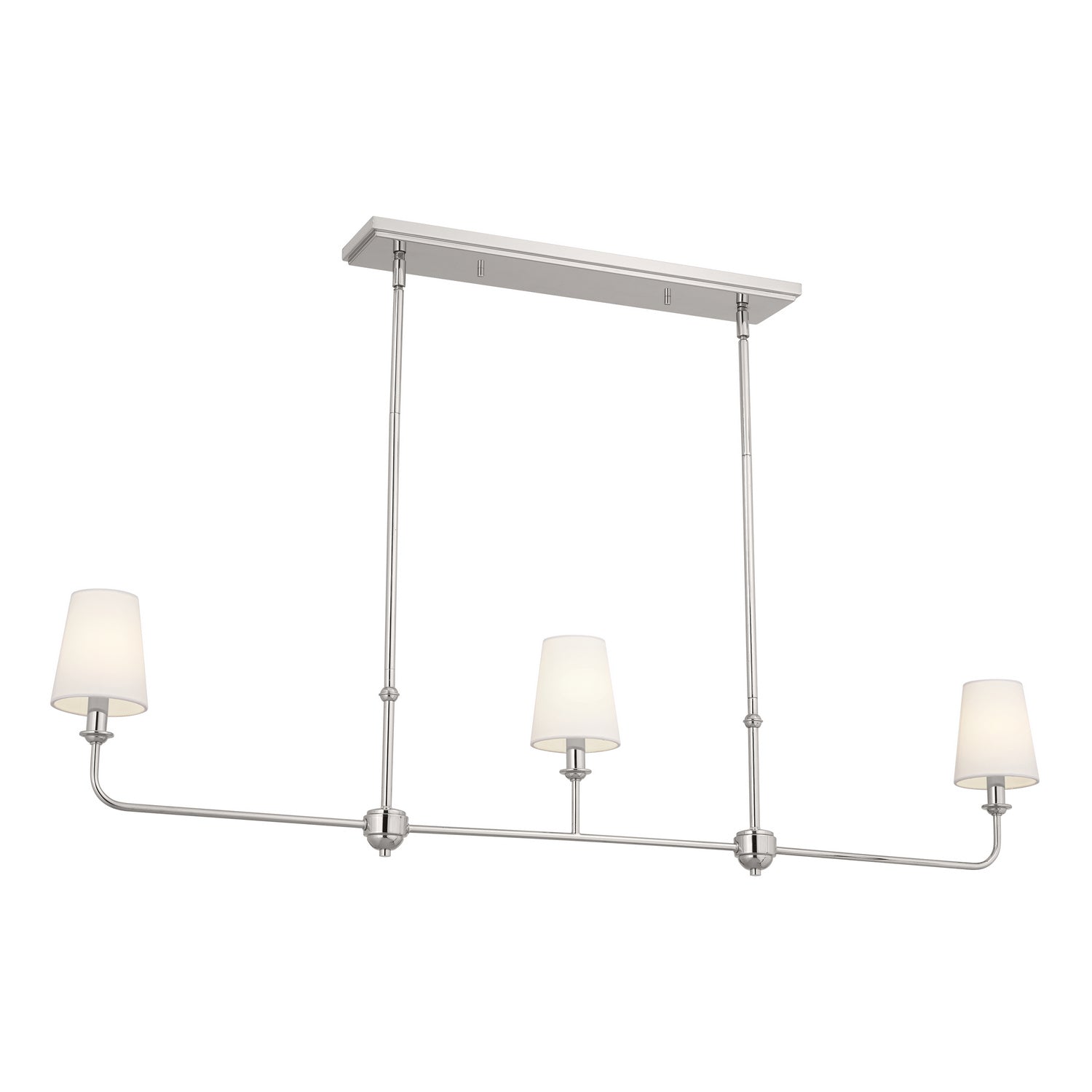 Kichler - 52519PN - Three Light Linear Chandelier - Pallas - Polished Nickel