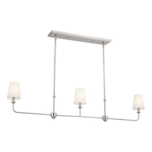 Kichler - 52519PN - Three Light Linear Chandelier - Pallas - Polished Nickel