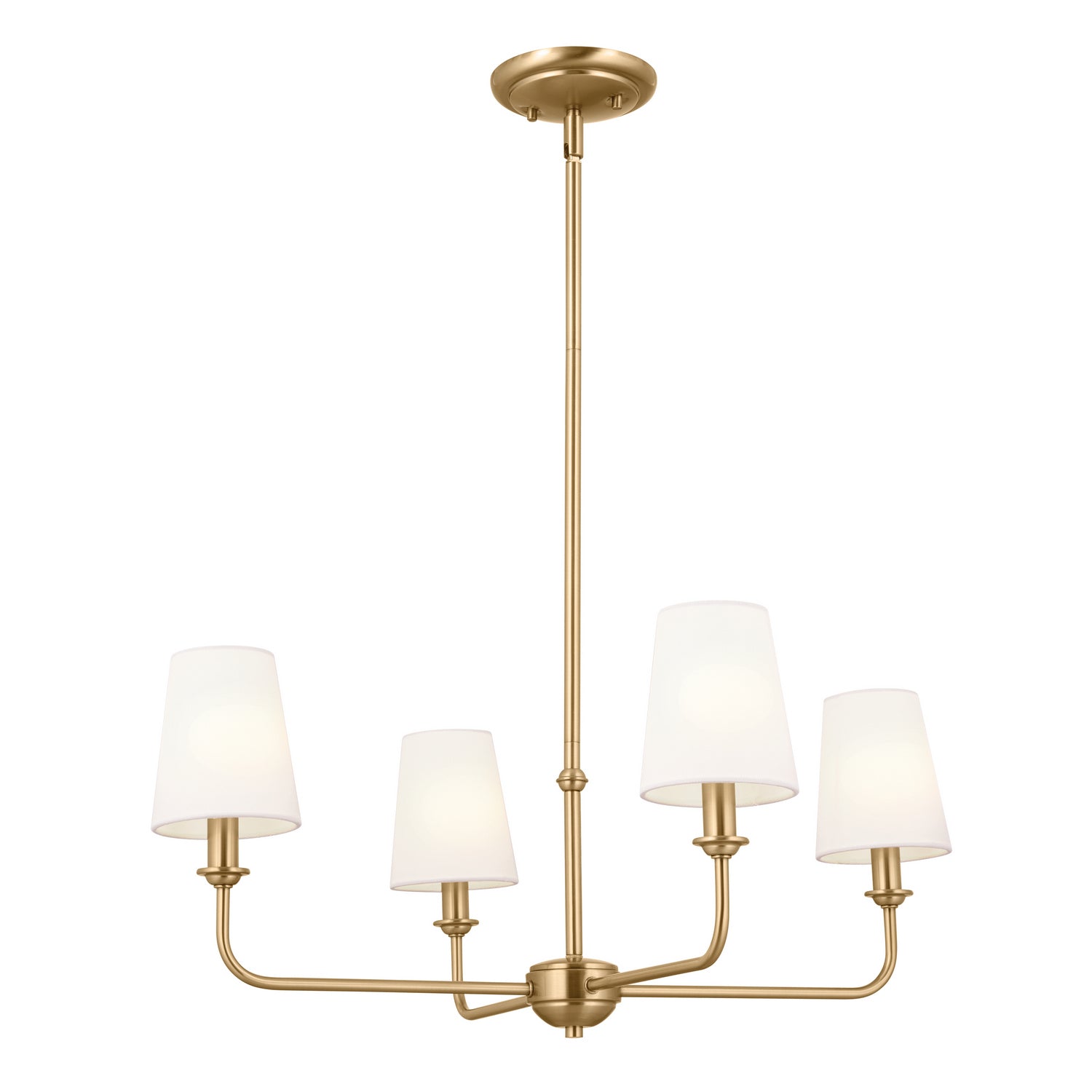 Kichler - 52520BNB - Four Light Mini Chandelier - Pallas - Brushed Natural Brass