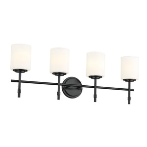 Kichler - 55143BK - Four Light Bath - Ali - Black