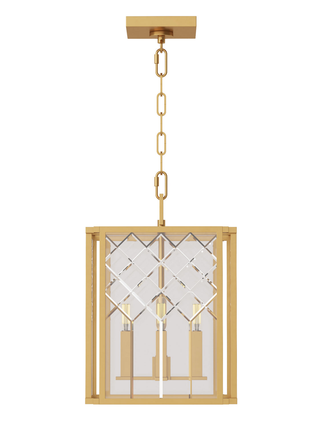 Visual Comfort Studio - AC1134BBS - Four Light Pendant - Erro - Burnished Brass