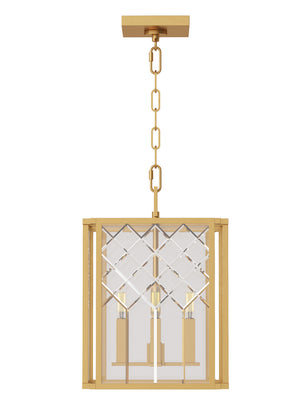 Visual Comfort Studio - AC1134BBS - Four Light Pendant - Erro - Burnished Brass