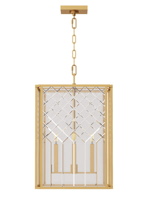 Visual Comfort Studio - AC1144BBS - Four Light Pendant - Erro - Burnished Brass