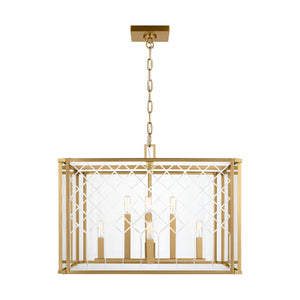 Visual Comfort Studio - AC1158BBS - Eight Light Pendant - Erro - Burnished Brass