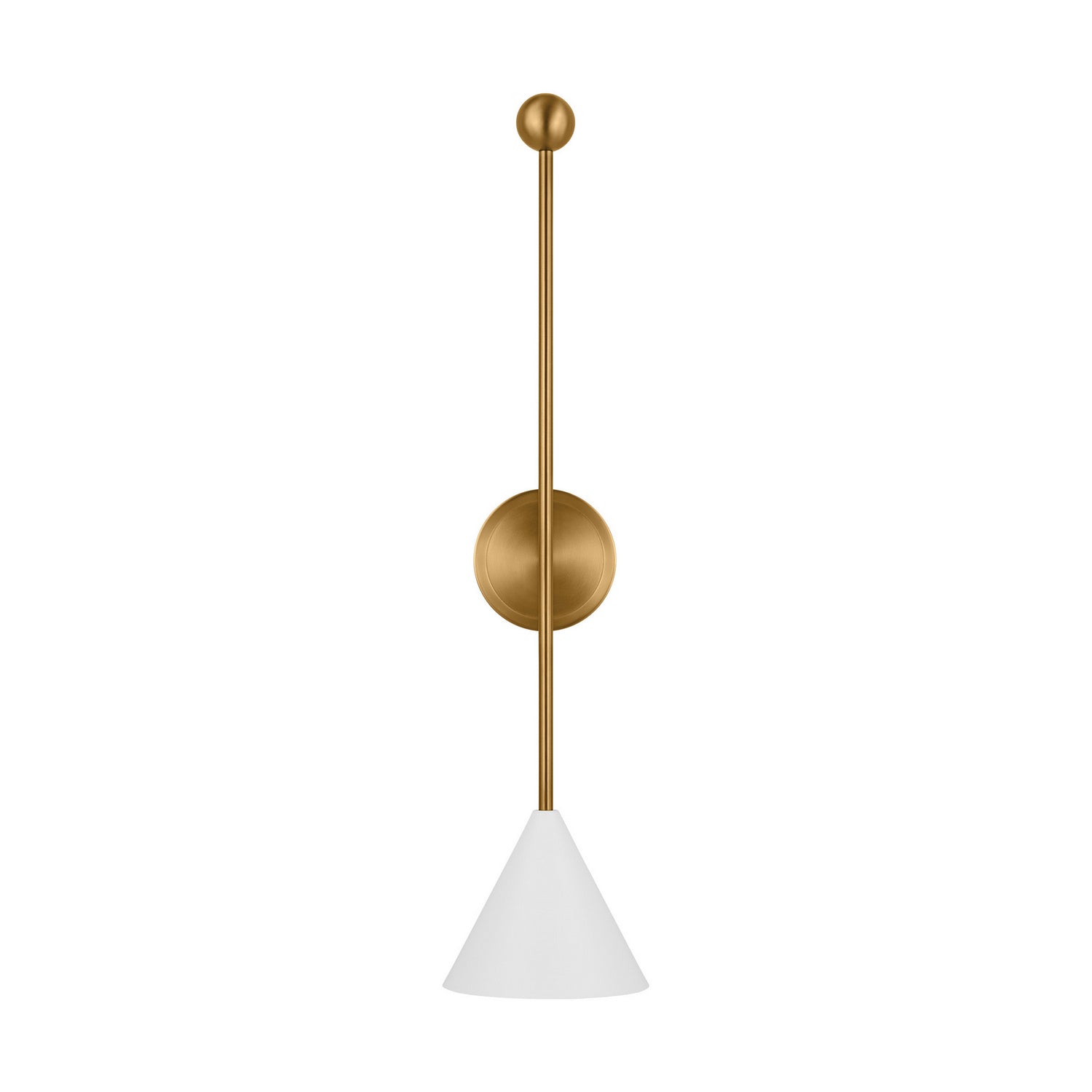 Visual Comfort Studio - AEW1041MWTBBS - One Light Bath Fixture - Cosmo - Matte White and Burnished Brass