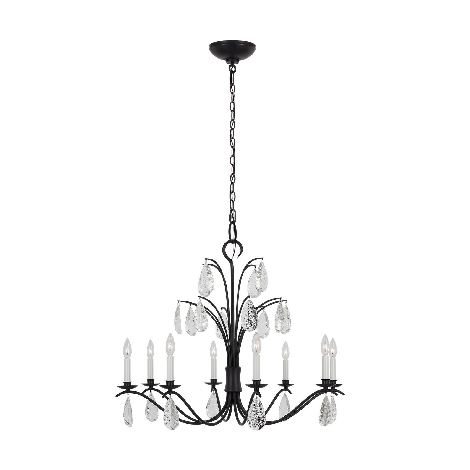 Visual Comfort Studio - CC1608AI - Eight Light Chandelier - Shannon - Aged Iron