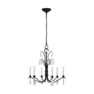 Visual Comfort Studio - CC1616AI - Six Light Chandelier - Shannon - Aged Iron