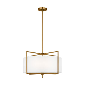 Visual Comfort Studio - CP1394BBS - Four Light Pendant - Perno - Burnished Brass