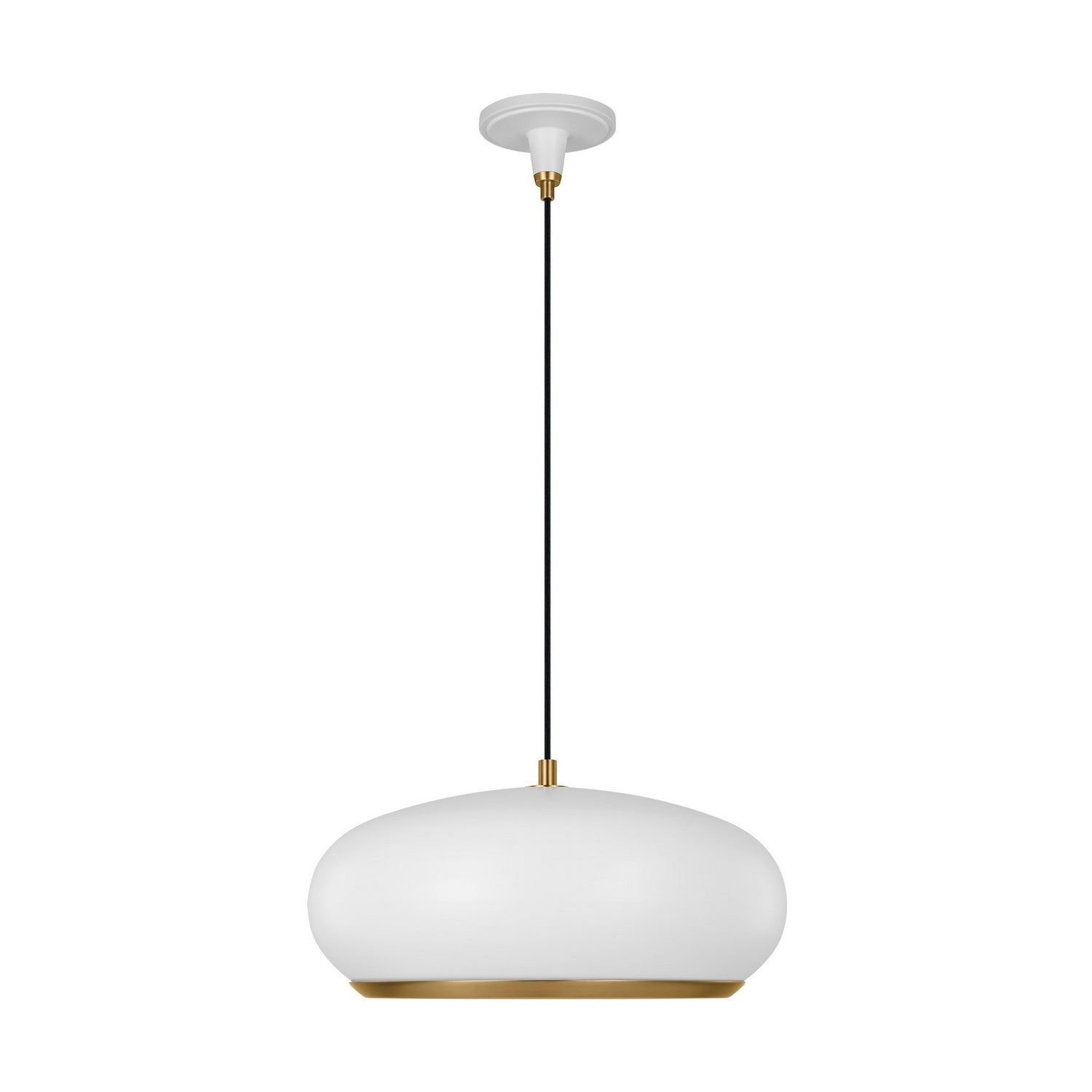 Visual Comfort Studio - TP1131MWTBBS - One Light Pendant - Clasica - Matte White