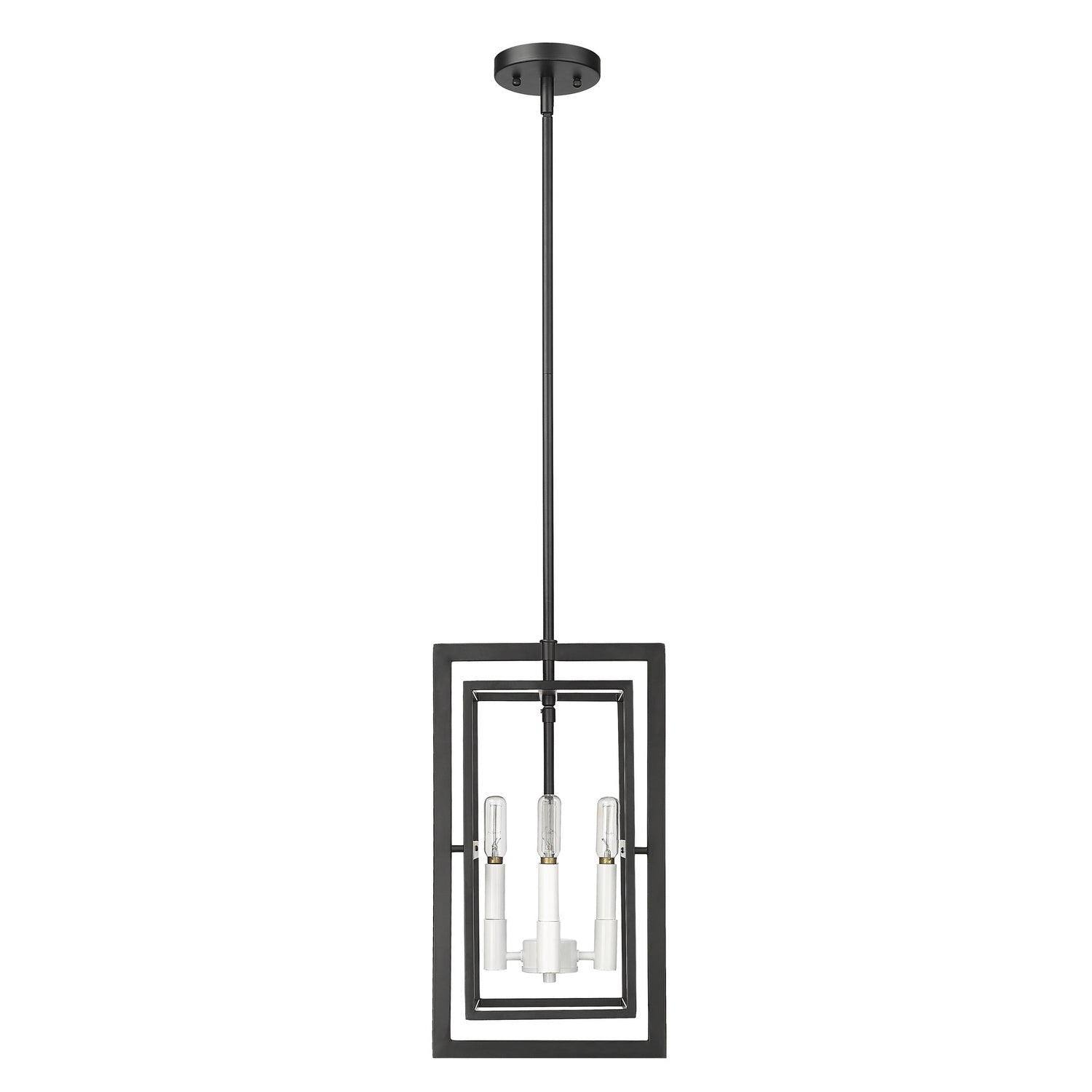 Acclaim Lighting - IN20020BK - Four Light Pendant - Milbank - Black with White Candle Sleeves