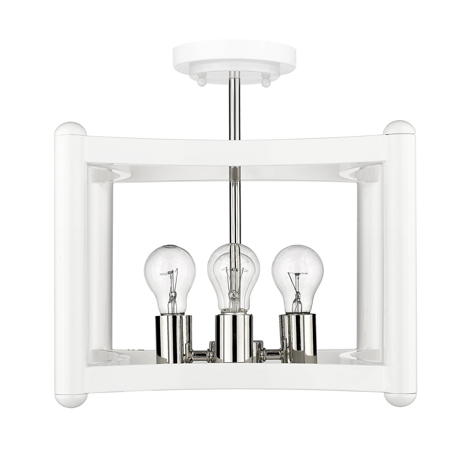 Acclaim Lighting - IN20040WH - Four Light Pendant - Coyle - White with Polished Nickel Cluster