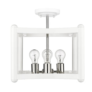 Acclaim Lighting - IN20040WH - Four Light Pendant - Coyle - White with Polished Nickel Cluster