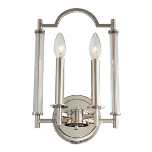 Kalco - 512922PN - Two Light Wall Sconce - Provence - Polished Nickel