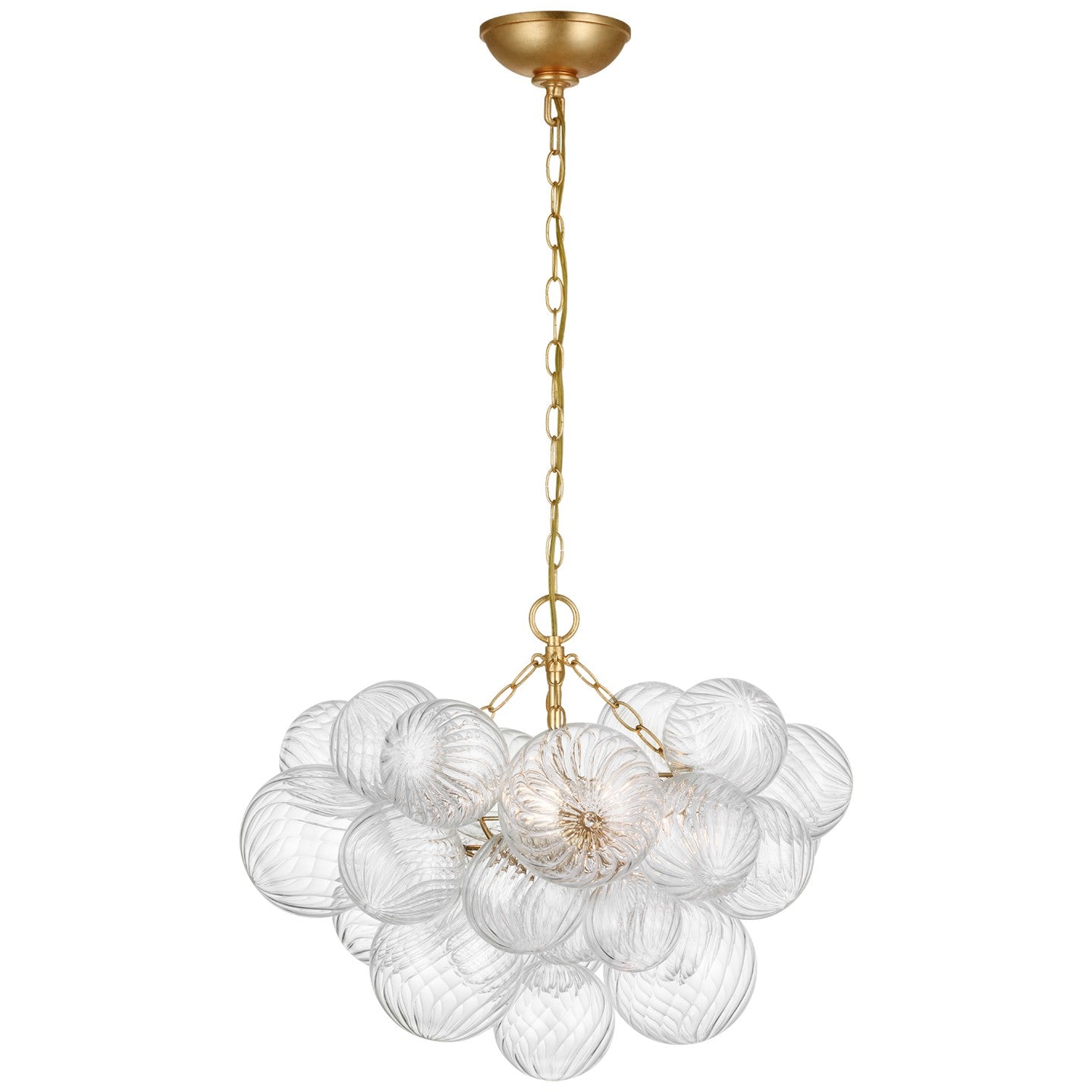 Visual Comfort Signature - JN 5110G/CG - LED Chandelier - Talia - Gild and Clear Swirled Glass