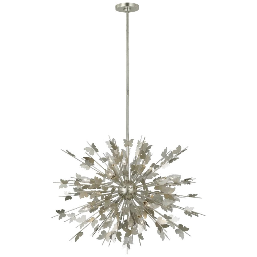 Visual Comfort Signature - JN 5501BSL - LED Chandelier - Farfalle - Burnished Silver Leaf