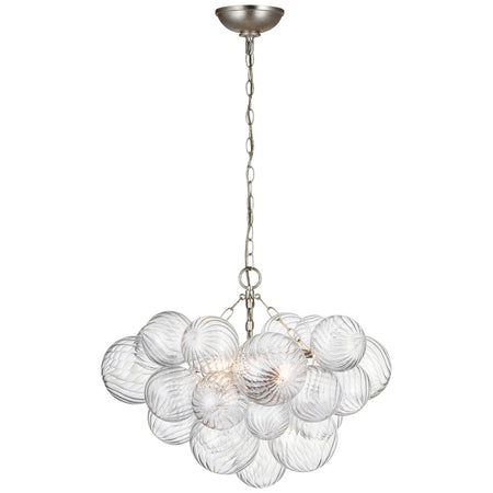 Visual Comfort Signature - JN 5110BSL/CG - LED Chandelier - Talia - Burnished Silver Leaf and Clear Swirled Glass