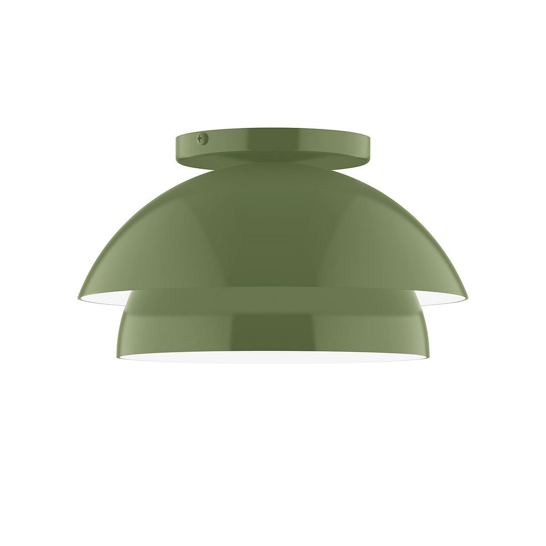 Montclair Light Works - FMDX445-22 - One Light Flush Mount - Nest - Fern Green