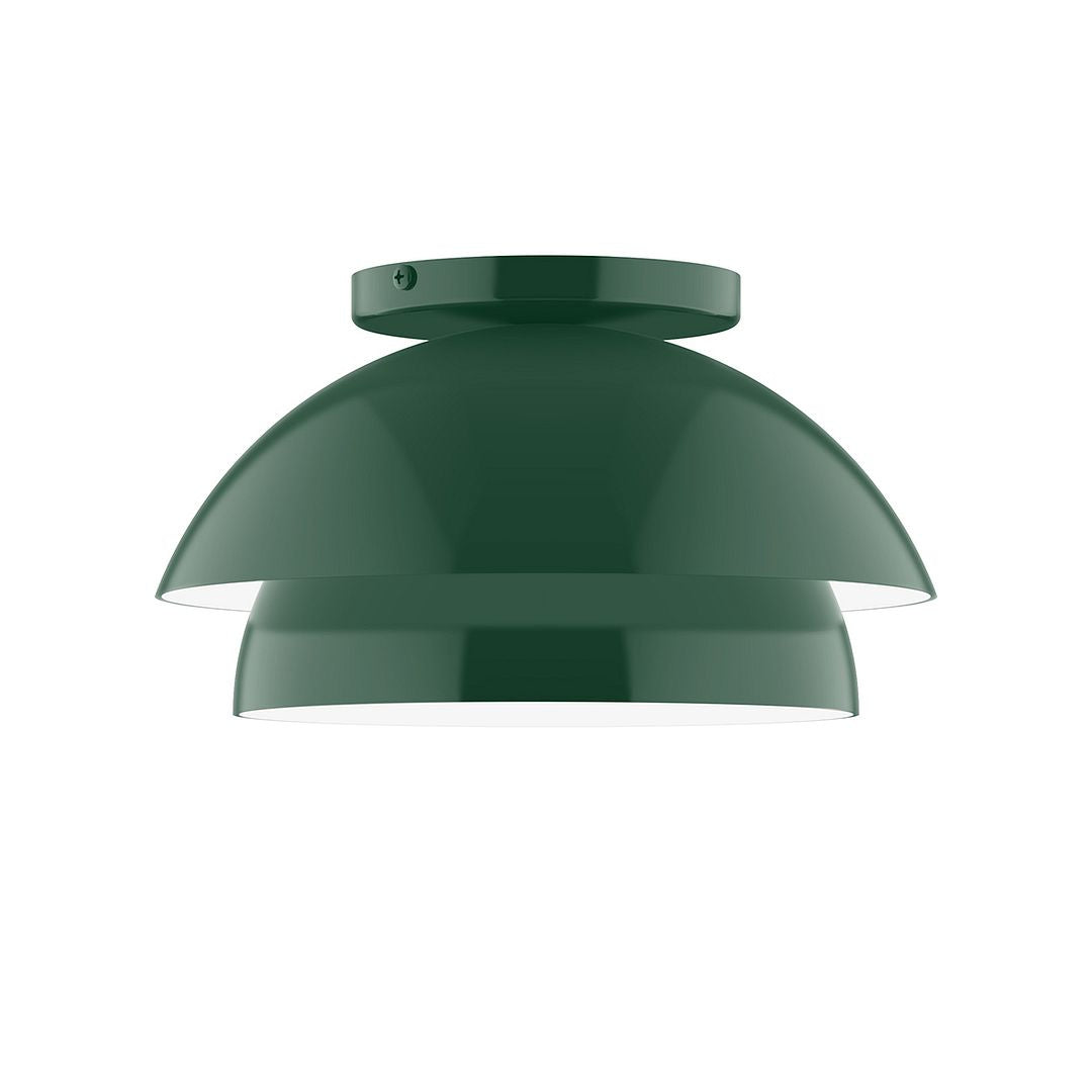 Montclair Light Works - FMDX445-42 - One Light Flush Mount - Nest - Forest Green