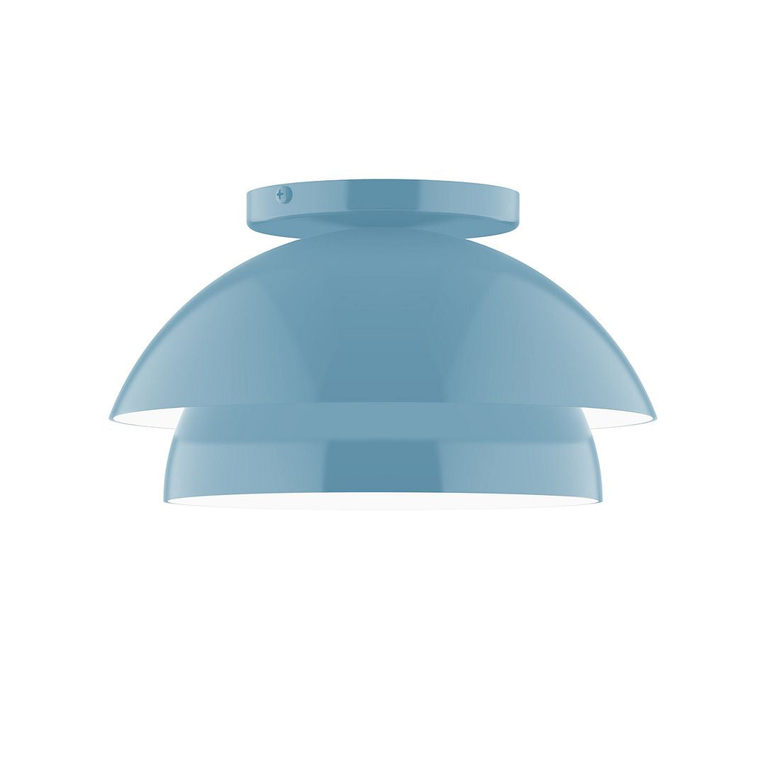 Montclair Light Works - FMDX445-54 - One Light Flush Mount - Nest - Light Blue