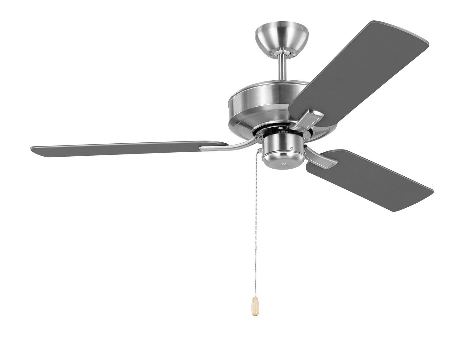 Generation Lighting. - 3LD48BS - 48" Ceiling Fan - Linden - Brushed Steel