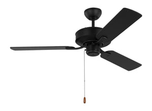 Generation Lighting. - 3LD48MBK - 48" Ceiling Fan - Linden - Midnight Black