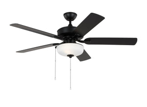 Generation Lighting. - 5LDO52MBKD - 52" Ceiling Fan - Linden - Midnight Black