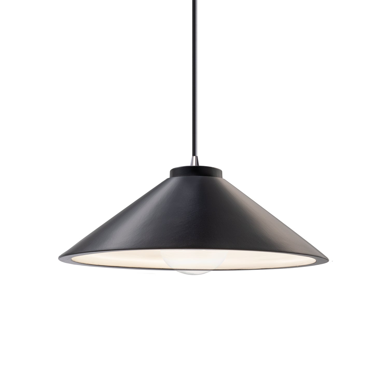 Justice Designs - CER-6240-CRB-CROM-BKCD - One Light Pendant - Radiance - Carbon - Matte Black