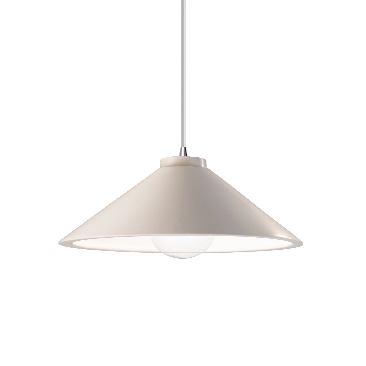 Justice Designs - CER-6240-MAT-CROM-WTCD - One Light Pendant - Radiance - Matte White