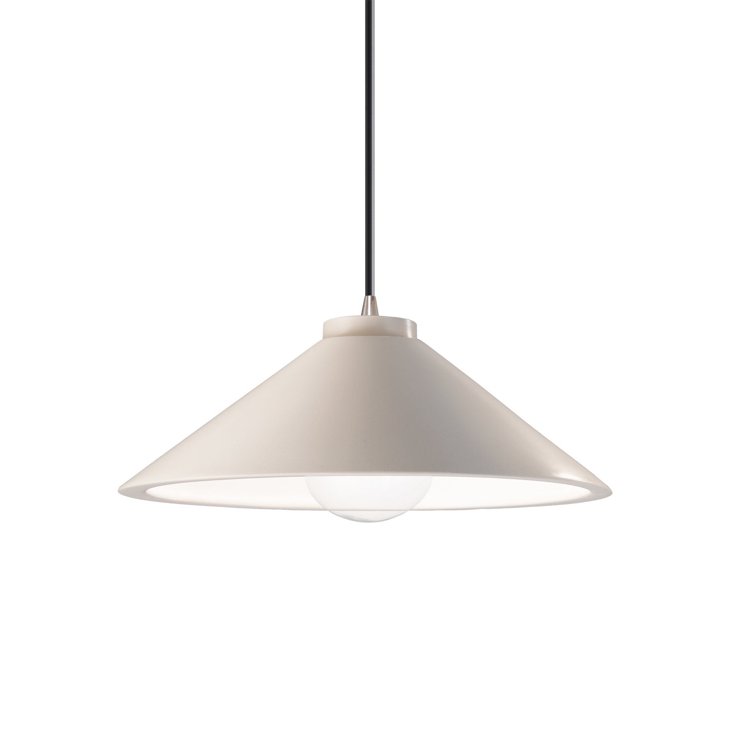 Justice Designs - CER-6240-MAT-NCKL-BKCD - One Light Pendant - Radiance - Matte White