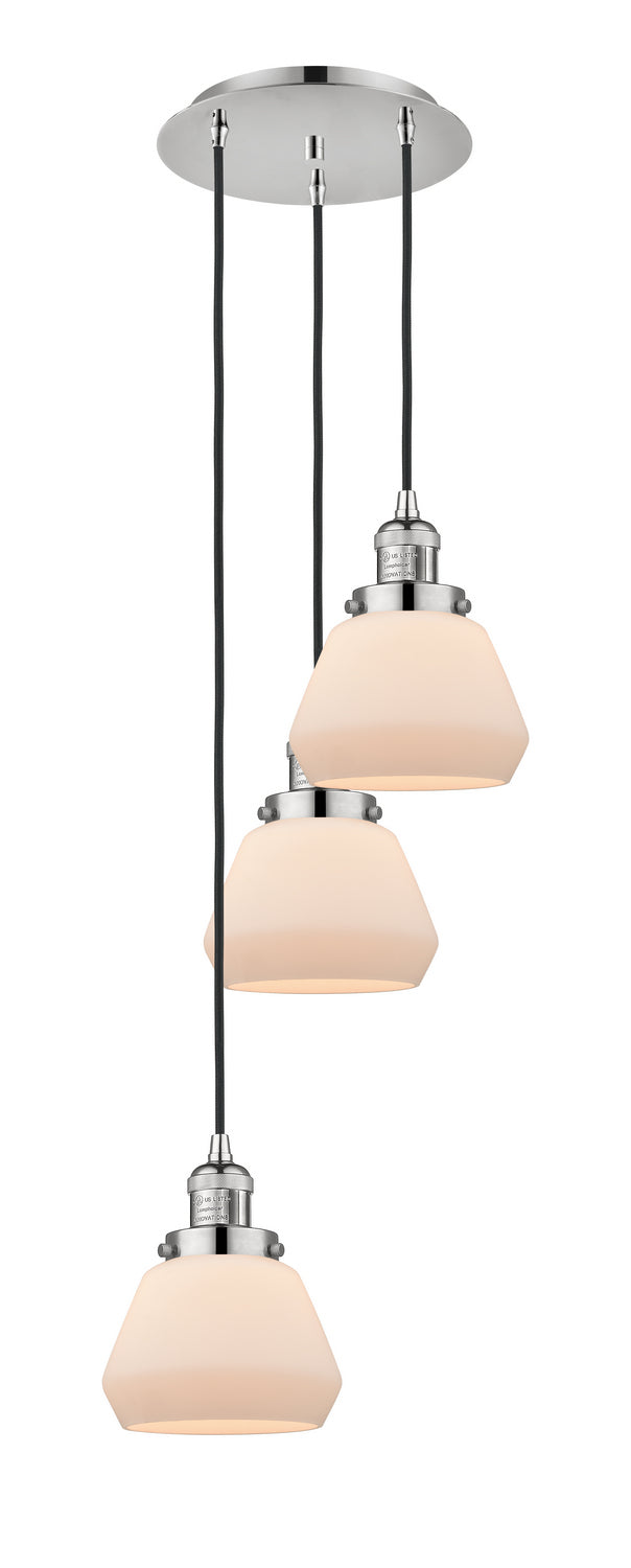 Innovations - 113F-3P-PN-G171 - Three Light Pendant - Franklin Restoration - Polished Nickel