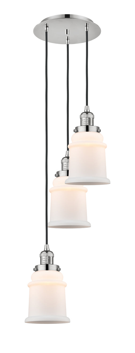 Innovations - 113F-3P-PN-G181 - Three Light Pendant - Franklin Restoration - Polished Nickel