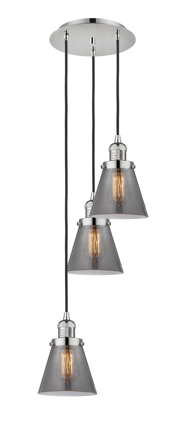 Innovations - 113F-3P-PN-G63 - Three Light Pendant - Franklin Restoration - Polished Nickel