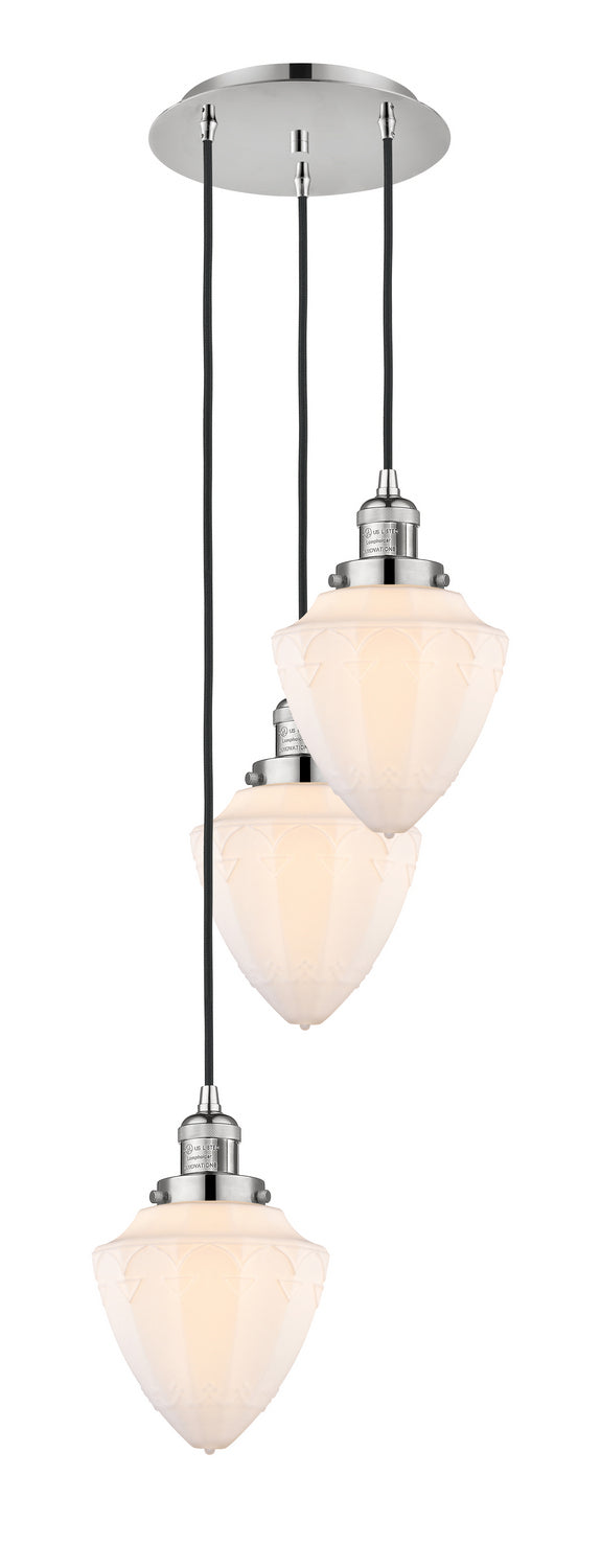 Innovations - 113F-3P-PN-G661-7 - Three Light Pendant - Franklin Restoration - Polished Nickel