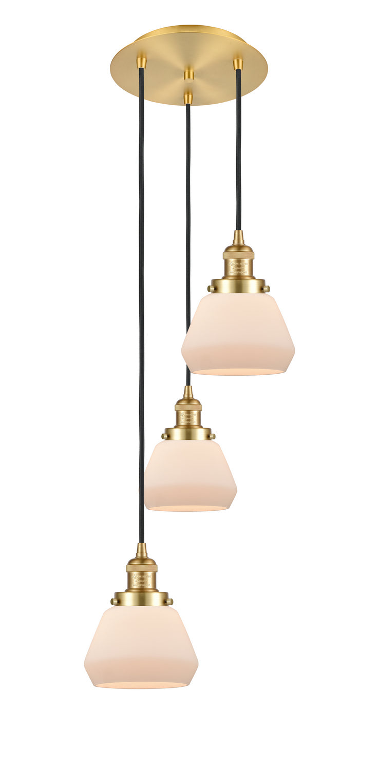 Innovations - 113F-3P-SG-G171 - Three Light Pendant - Franklin Restoration - Satin Gold