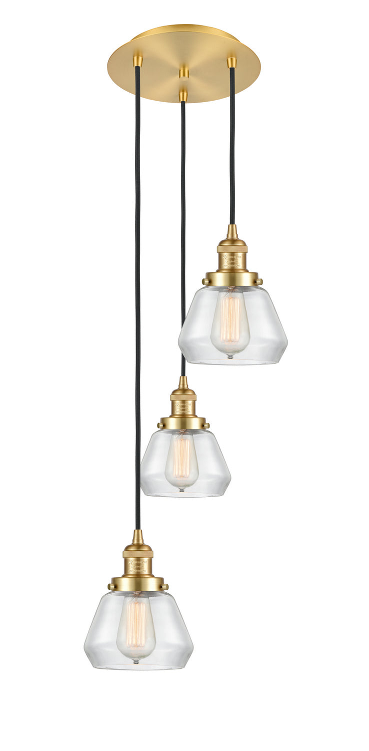 Innovations - 113F-3P-SG-G172 - Three Light Pendant - Franklin Restoration - Satin Gold