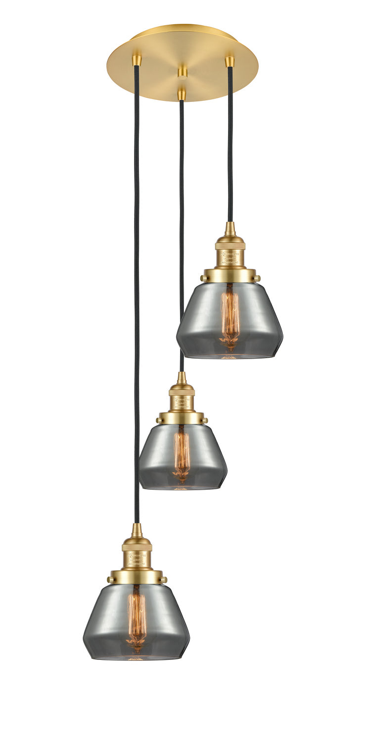 Innovations - 113F-3P-SG-G173 - Three Light Pendant - Franklin Restoration - Satin Gold