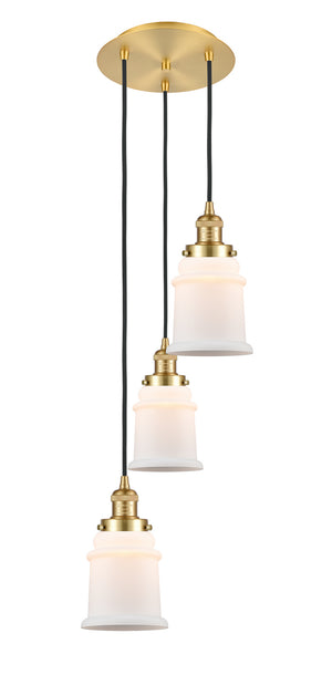 Innovations - 113F-3P-SG-G181 - Three Light Pendant - Franklin Restoration - Satin Gold