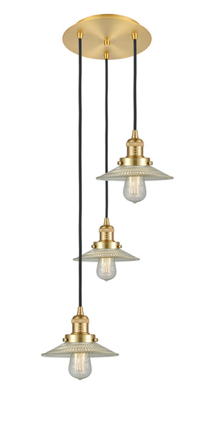 Innovations - 113F-3P-SG-G2 - Three Light Pendant - Franklin Restoration - Satin Gold