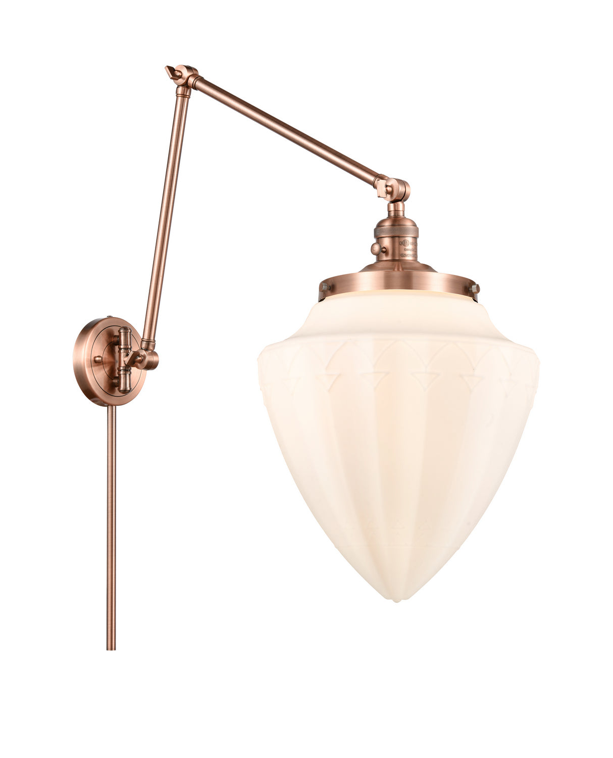 Innovations - 238-AC-G661-12 - One Light Swing Arm Lamp - Franklin Restoration - Antique Copper