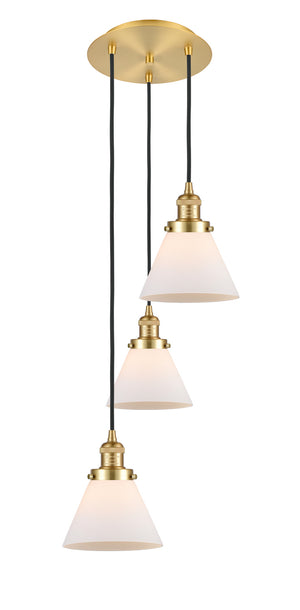 Innovations - 113F-3P-SG-G41 - Three Light Pendant - Franklin Restoration - Satin Gold