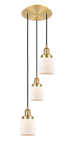 Innovations - 113F-3P-SG-G51 - Three Light Pendant - Franklin Restoration - Satin Gold