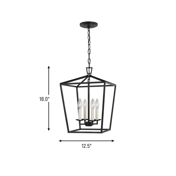 Visual Comfort Studio - 5292604-112 - Four Light Lantern - Dianna - Midnight Black